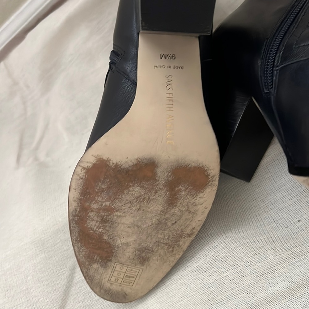 Blue Saks Fifth Avenue ankle boots